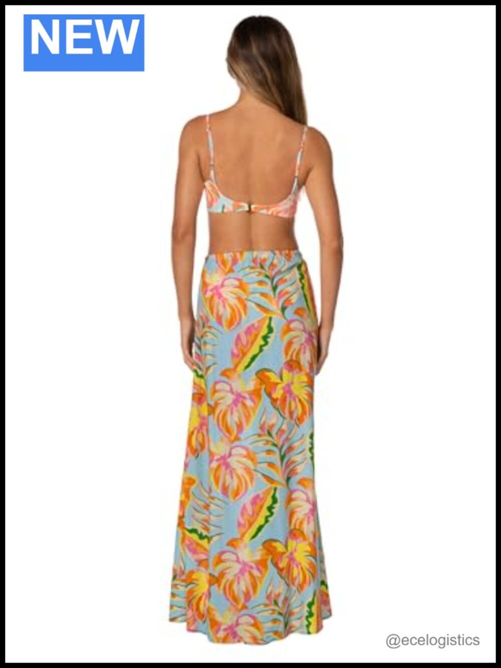 Midi Skirt Geometric Print Viscose Pull On
